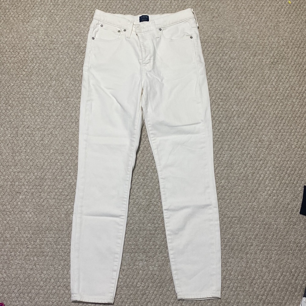 Women’s J.Crew High Rise Skinny White Jeans Sz 29 - Picture 3 of 3
